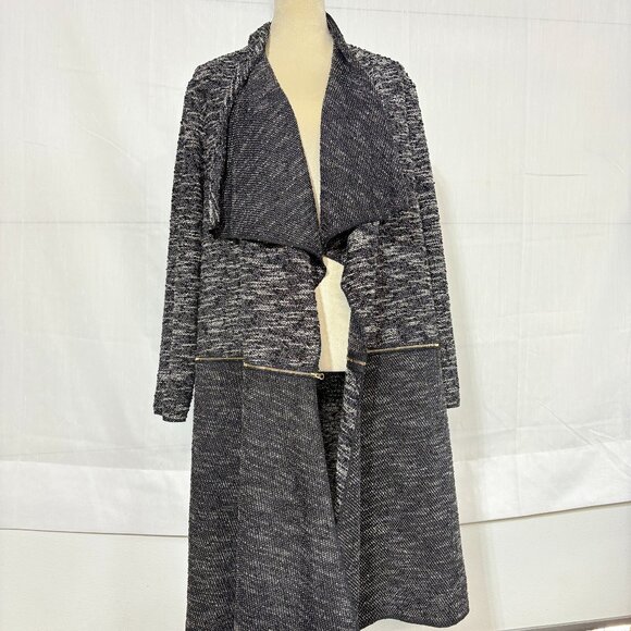 Red Coral Long Textured Waterfall Cardigan – Size M – $50 - Picture 1 of 6